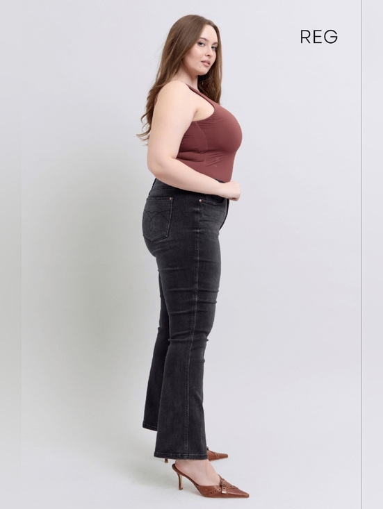 Judy Blue Denim - Judy Blue High Waist Tummy Control Black Bootcut Denim Jeans 88787 18W